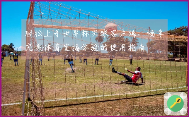 轻松上手世界杯买球客户端，畅享完美体育直播体验的使用指南